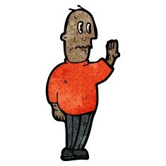 Cartoon Anxious Man N17
