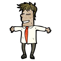 cartoon office man N26
