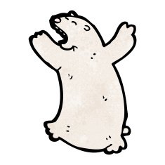 Cartoon Polar Bear N122