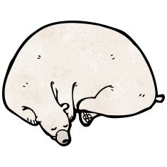 Cartoon Polar Bear N123