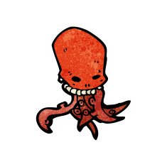 cartoon tentacle skull monster N5