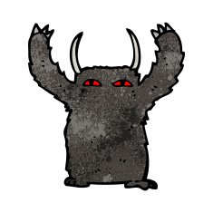 cartoon black monster N2