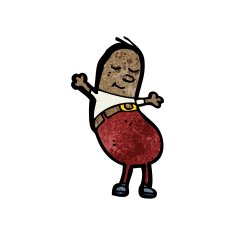funny bean shaped man cartoon N4