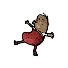 funny bean shaped man cartoon N5