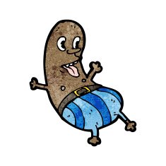 funny bean shaped man cartoon N6
