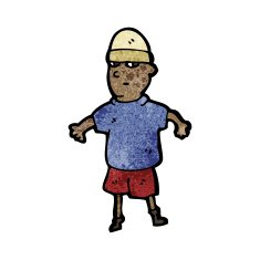cartoon boy wearing hat N4