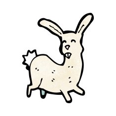 Funny cartoon rabbit N42