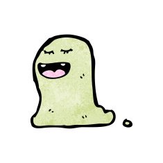 slimy cartoon ghost N5