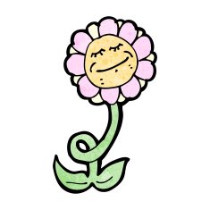 cartoon happy flower N3