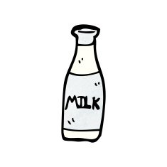 Cartoon Milk Bottle N10