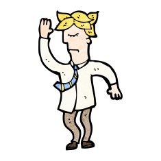 cartoon dancing office man N6