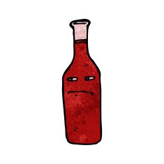 red wine bottle cartoon N3