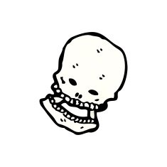 cartoon skull symbol N45