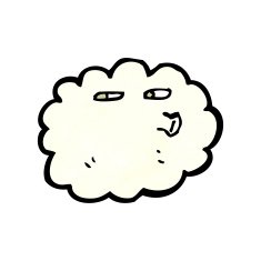cartoon cloud with face N5