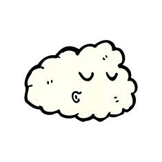 cartoon cloud with face N6
