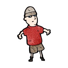 cartoon boy in hat N7