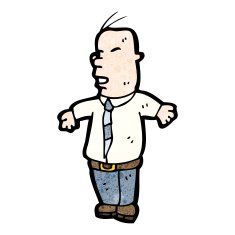 cartoon bald man N28