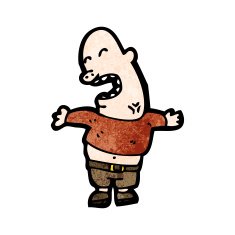 cartoon bald man N29