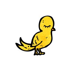cartoon yellow bird N30