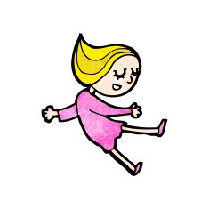 happy blond girl cartoon N3