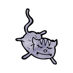 funny cartoon cat N197