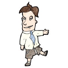 cartoon smarmy salesman N2