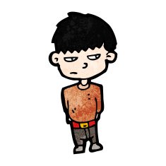 unhappy boy cartoon N4