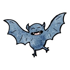 cartoon halloween bat N24