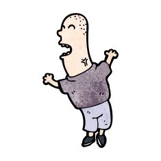 cartoon shouting man N36
