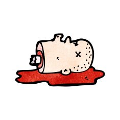 cartoon severed head N12