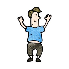 cartoon happy man N542