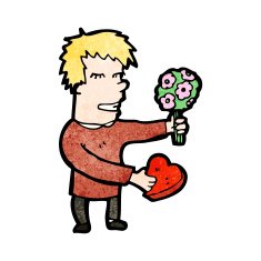 cartoon man on first date N3