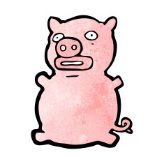 ugly pig cartoon N3