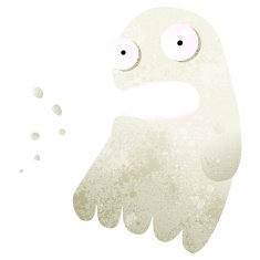 spooky ghost cartoon N28