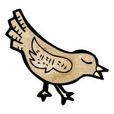 cartoon little bird N23