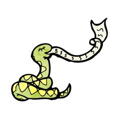 cartoon hissing snake N43