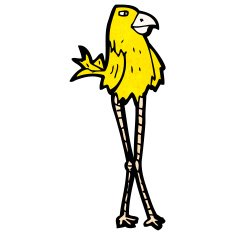 funny cartoon bird N199