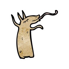 happy aardvark cartoon N2