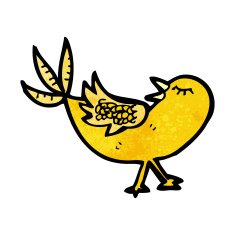Cartoon Bird N434