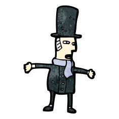 cartoon shocked victorian man N2