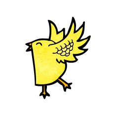 Cartoon Bird N438