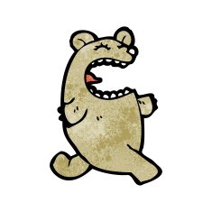 funny cartoon bear N66