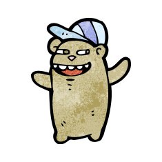 funny cartoon bear N67