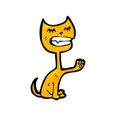 funny cartoon cat N198