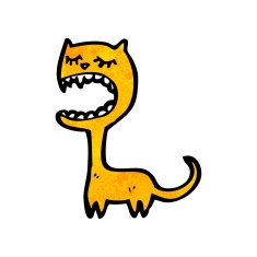 funny cartoon cat N199
