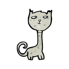 funny cartoon cat N200