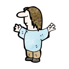 cartoon hippie man N17