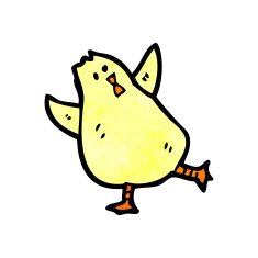 cartoon little yellow bird N11