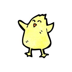 cartoon little yellow bird N12