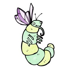 funny cartoon butterfly N18